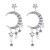 E occidental style fashion creative Moon star fashion earring  exaggerating long style tassel geometry earrings 