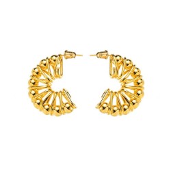 E occidental styleI wind bronze samll geometry earrings  color retention half ..