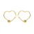 E occidental styleI wind stainless steel love circle earrings  samll gold color retention personality fashion ge