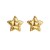 E stainless steel Five-pointed star ear stud  retroI wind brief square three-dimensional earrings