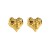 E brief stainless steel love romantic ear stud  Peach heart pattern color retentionI wind earrings woman