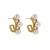 E stainless steel Pearl earrings high vintage retro medium ear stud