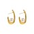 E stainless steel Pearl earrings high vintage retro medium ear stud