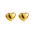 E retro brief bronze love earrings  geometry personality samll all-Purpose ear stud woman