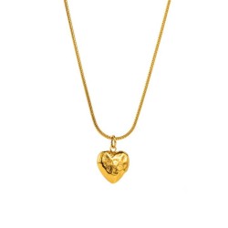occidental style wind stainless steel pattern love necklace  samll brief retro..