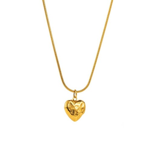 occidental style wind stainless steel pattern love necklace  samll brief retro fashion chain