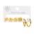 E stainless steel samll fashion ear stud  crown butterfly pellet Metal wind earrings set