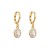 E bronze samll Oval buckle  color enamel Rhinestone personality fashion earrings
