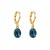E bronze samll Oval buckle  color enamel Rhinestone personality fashion earrings