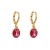 E bronze samll Oval buckle  color enamel Rhinestone personality fashion earrings