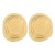 E occidental style exaggerating surface Round Stripe earrings I wind Metal textured personality earring