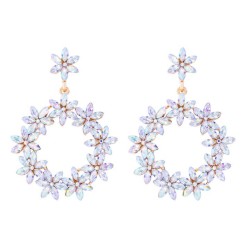 (57548 AB)occidental style geometry Alloy cirque earrings fashion personality ..