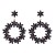 (57548 AB)occidental style geometry Alloy cirque earrings fashion personality temperament luxurious Earring fully-jewel