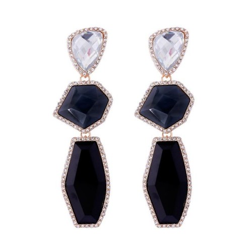  fashion personality wind Alloy geometry Acrylic ornament earrings brief head woman earrings