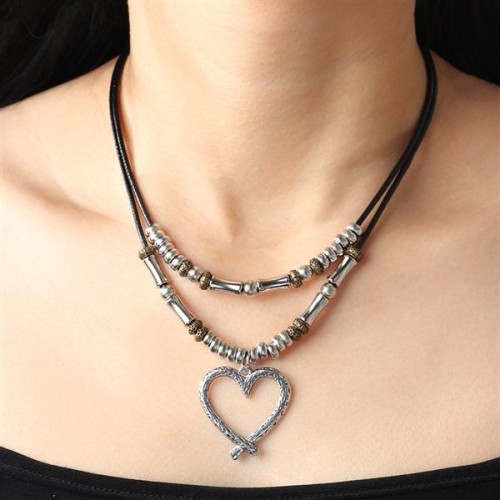  love Alloy necklace Metal velvet Collar all-Purpose