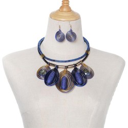 frosting resin glass pendant necklace occidental style drop Modeling exaggerat..