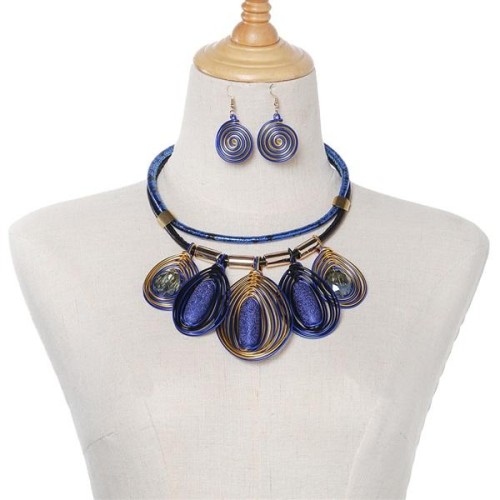 frosting resin glass pendant necklace occidental style drop Modeling exaggeratingecklace set