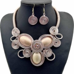  exaggerating resin aluminum handmade necklace flowers clavicle chainnecklace