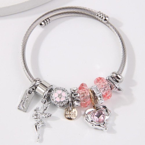 fashion concise all-Purpose angel love more elements pendant woman temperament bangle