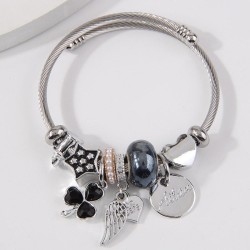 fashion concise all-Purpose flash diamond three clover more elements pendant w..