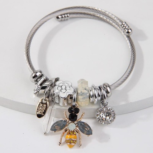 fashion concise all-Purpose flash diamond more elements pendant temperament woman bangle