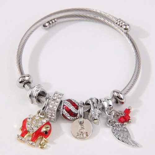 fashion concise all-Purpose lovely samll wings more elements pendant temperament woman bangle
