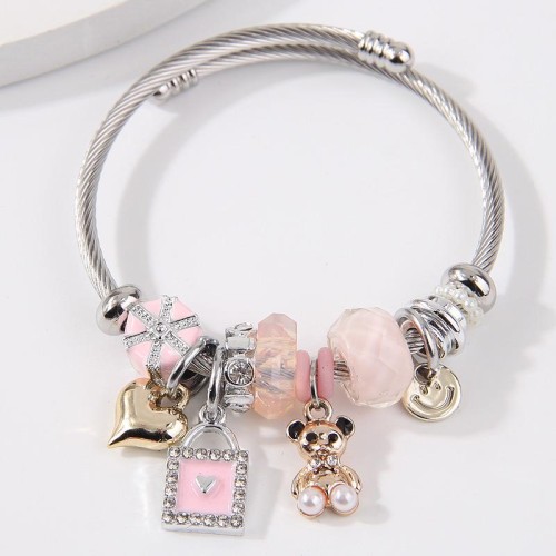 fashion concise all-Purpose flash diamond love samll more elements pendant woman temperament bangle