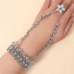 occidental style fashion concise retro accessories bracelet ring set
