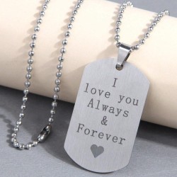 fashion concise stainless steel silver color personality man necklace