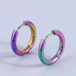 Korean style fashion stainless steel geometry Round personality circle