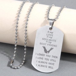 fashion concise stainless steel silver color personality man necklace