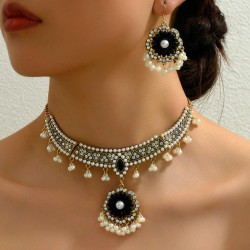 occidental style fashion retro concise Metal flowers accessories necklace earr..