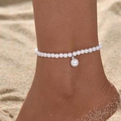 fashion concise noble wind concise Pearl woman Anklet