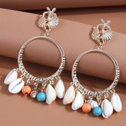 occidental style fashion Metal concise noble wind Shells temperament woman ear..