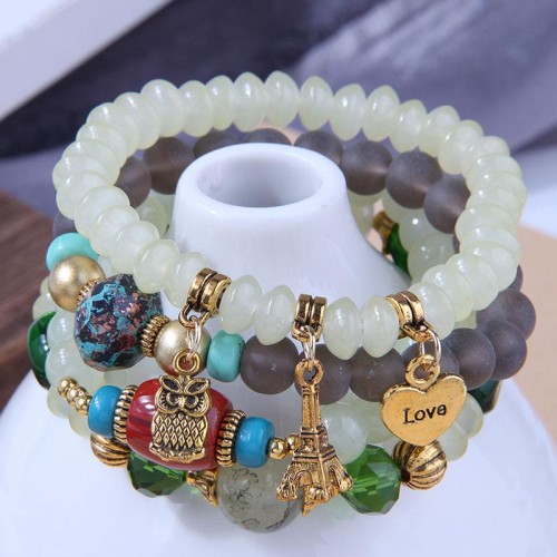 occidental style fashion all-Purpose Metal more pendant pendant  candy multilayer temperament lady bracelet