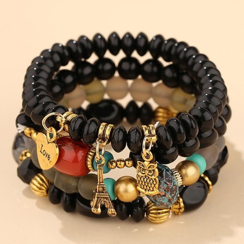 occidental style fashion all-Purpose Metal more pendant pendant  candy multilayer temperament lady bracelet