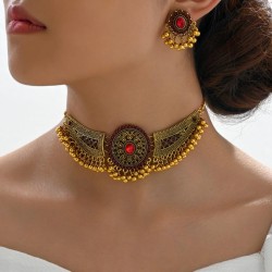 occidental style fashion retro wings diamond exaggerating necklace earring set