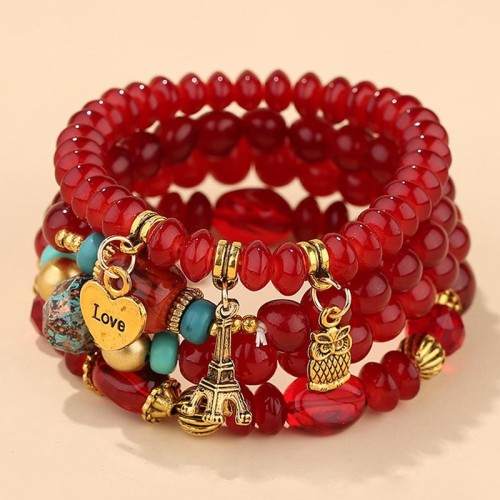 occidental style fashion all-Purpose Metal more pendant pendant  candy multilayer temperament lady bracelet