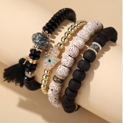 fashion concise all-Purpose eyes accessories bangle tassel all-Purpose multila..