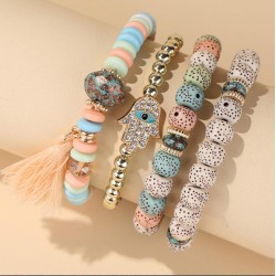 fashion concise all-Purpose eyes accessories bangle tassel all-Purpose multila..