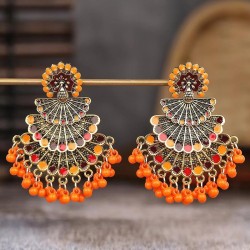 occidental style fashion noble wind peacock temperament exaggerating woman ear..