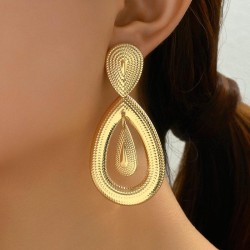 occidental style fashion gold gold drop temperament lady earring