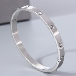 fashion concise flash diamond personality temperament lady bangle