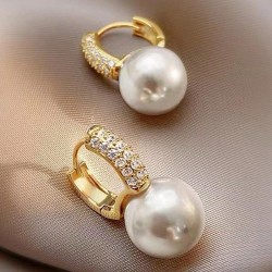 fine Korean style fashion bronze concise Pearl personality temperament lady bu..
