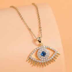 Korean style fashionOL concise bronze embed Zirconium eyes personality lady ne..