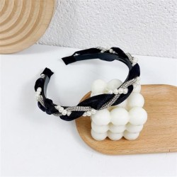 Rhinestone Pearl Headband woman style summer all-Purpose head high weave high ..