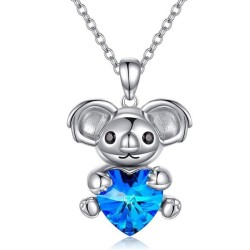   emu fashion elegant women tree pendant necklace crystal lady banquet