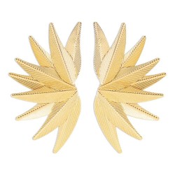 E occidental style personality exaggerating leaves splice earrings  retro Meta..