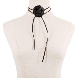  retro wind handmade flowers necklace  romantic rose cortex belt chain