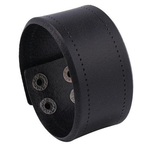  brief retro width leather occidental style punk wind man head layer Cowhide bracelet